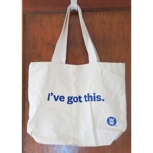 WW WEIGHT WATCHERS *NEW* Canvas Shopping Tote "I've Got This" Cotton Off White